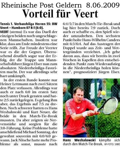 Tennis Herren 55 8. Juni