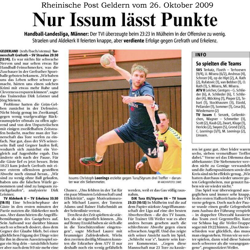091026 Handballmänner gegen Tura/Styrum