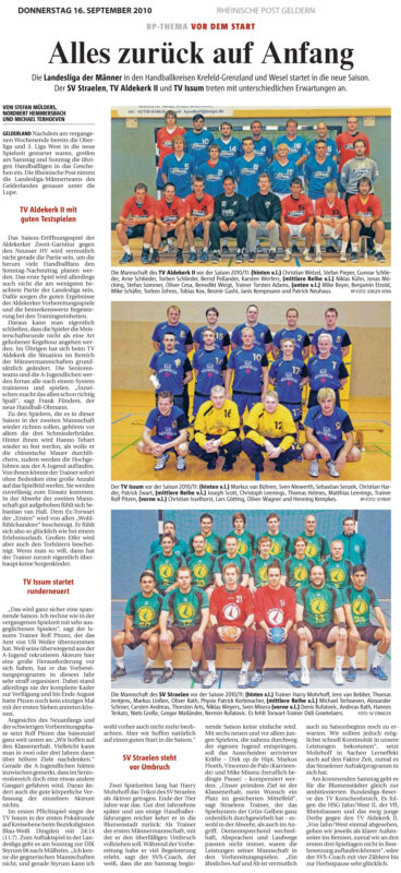 100916 Alles zurück auf Anfang (Saisonvorschau Handballmänner)