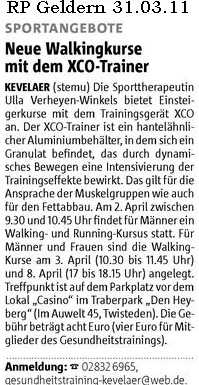 110331 Neue Walkingkurse mit dem XCO-Trainer