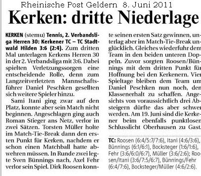 110608 Kerken: dritte Niederlage