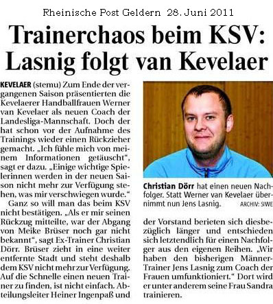 110628 Trainerchaos beim KSV: Lasnig folgt van Kevelaer