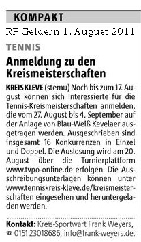 110801 Anmeldung zu den Kreismeisterschaften