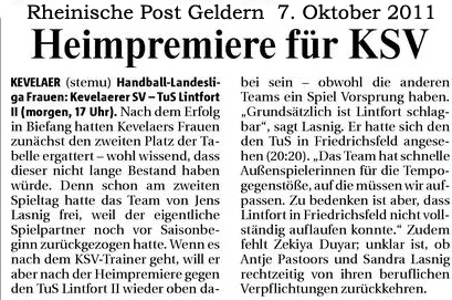 111007 Heimpremiere für KSV