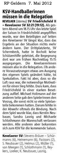 120507KSV-Handballerinnen müssen in die Relegation