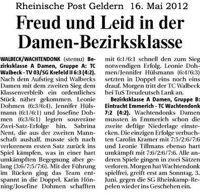 120516 Freud und Leid in der Damen-Bezirksklasse