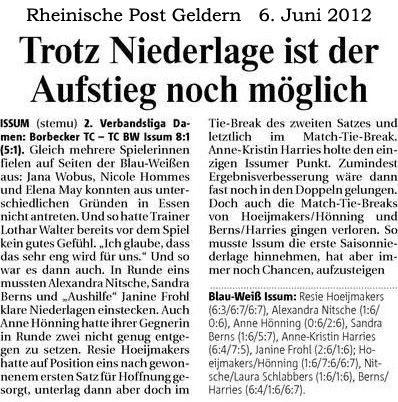 120606 Trotz Niederlage ist der Aufstieg noch möglich