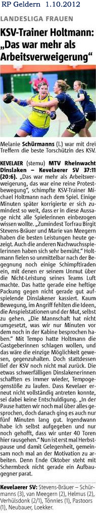 121001 KSV-Trainer Holtmann: „Das war mehr als Arbeitsverweigerung“