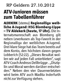 121027 ATV-Junioren müssen zum Tabellenführer