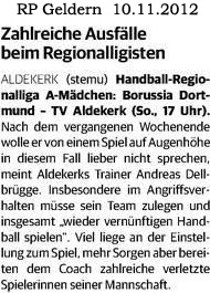 121110 Zahlreiche Ausfälle beim Regionalligisten