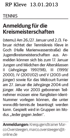 130112 KLE Jetzt für Kreismeisterschaften der Jugend anmelden