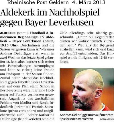 130304 Aldekerk im Nachholspiel gegen Bayer Leverkusen