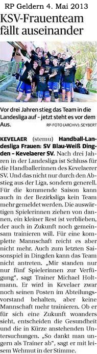 130504 KSV-Frauenteam fällt auseinander