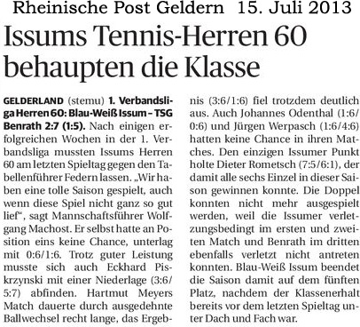 130715 Issums Tennis-Herren 60 behaupten die Klasse