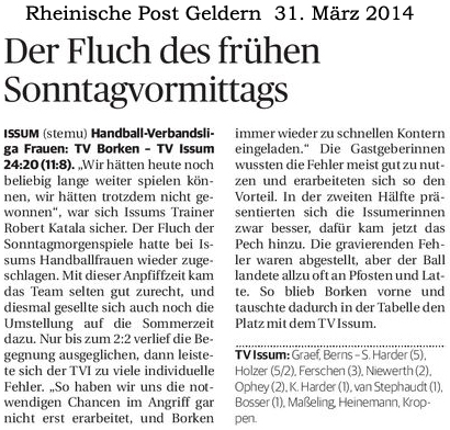 140331 Der Fluch des frühen Sonntagvormittags