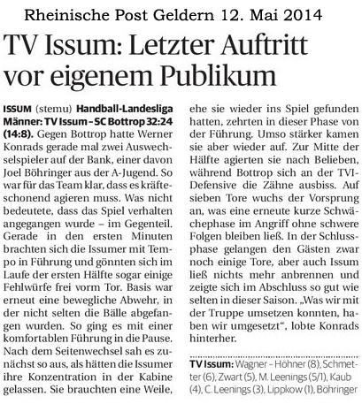 140512 Letzter Auftritt vor eigenem Publikum