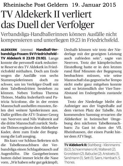 150119 TVA II verliert das Duell der Verfolger