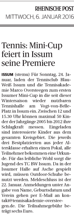 160106 Mini-Cup feiert in Issum seine Premiere