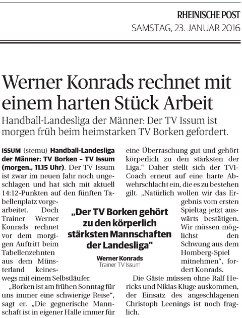 160123 Werner Konrads rechnet mit einem harten Stück Arbeit