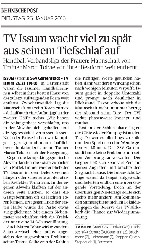 160126 TV Issum wacht viel zu spät aus seinem Tiefschlaf auf