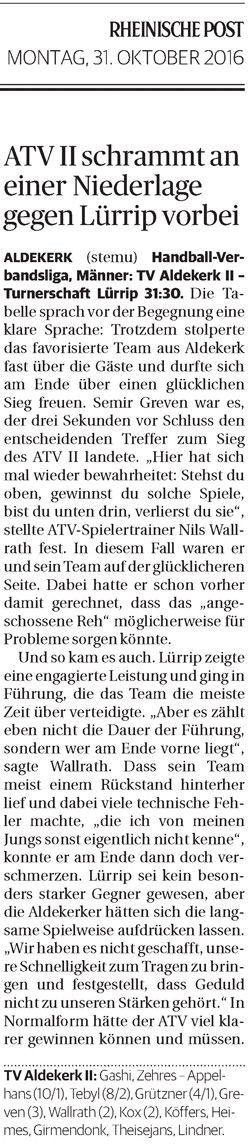 161031 ATV II schrammt an einer Niederlage gegen Lürrip vorbei