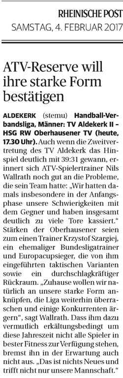 170204 ATV-Reserve will ihre starke Form bestätigen