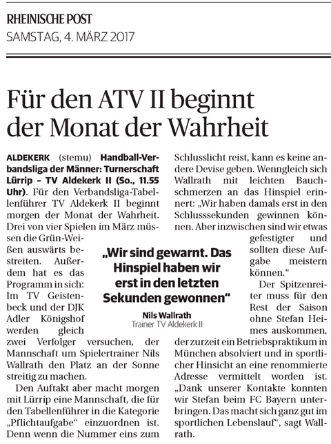 170304 Für den ATV II beginnt der Monat der Wahrheit