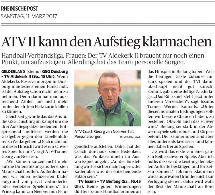 170311 ATV II kann den Aufstieg klarmachen (+ Frauen Issum)