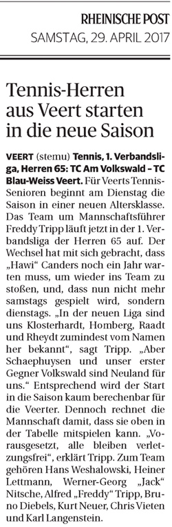 170429 Tennis-Herren aus Veert starten in die neue Saison