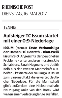 170516 Tennidamen Issum 1. Verbandsliga