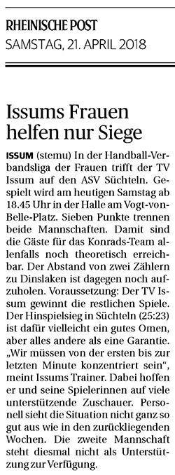 180421 Issums Frauen helfen nur Siege