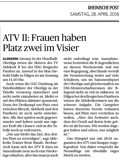 180428 ATV II: Frauen haben Platz zwei im Visier