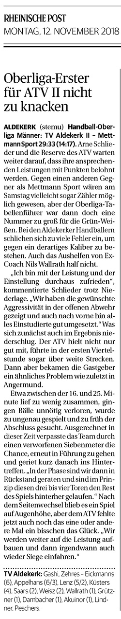 181112 Oberliga-Erster für ATV II nicht zu knacken