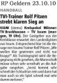 101023 TVI-Trainer Rolf Pitzen strebt klaren Sieg an