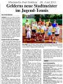 110630 Gelderns neue Stadtmeister im Jugend-Tennis