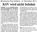 111115 KSV wird nicht belohnt