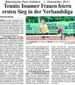 111201 Tennis: Issumer Frauen feiern ersten Sieg in der Verbandsliga
