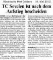 120510 TC Sevelen ist nach dem Aufstieg bescheiden