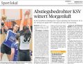 130216 Abstiegsbedrohter KSV wittert Morgenluft