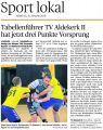 160118 Tabellenführer TV Aldekerk II hat jetzt drei Punkte Vorsprung