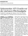 160130 Spitzenreiter ATV II steht vor der nächsten Pflichtaufgabe