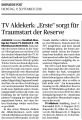 180911 TV Al­de­kerk: „Ers­te“ sorgt für Traum­start der Re­ser­ve