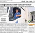 181029 Fahr­pre­mie­re hin­ter dem Lkw-Steu­er