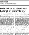 181101 Reserve baut auf das eigene Konzept im Klassenkampf