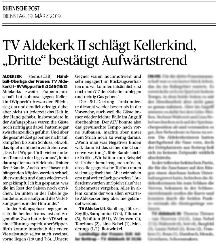 190319 TV Al­de­kerk II schlägt Kel­ler­kind