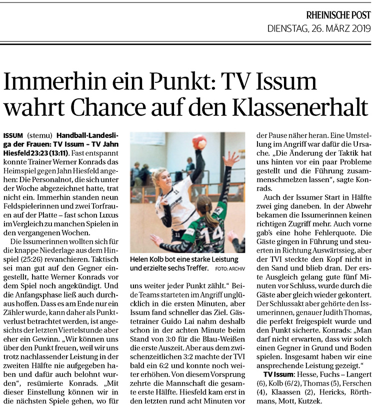 190326 TV Issum wahrt Chan­ce auf den Klas­sen­er­halt