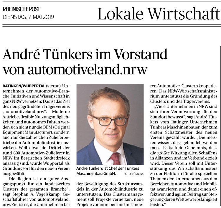 190507 André Tünkers im Vorstand von automotiveland.nrw