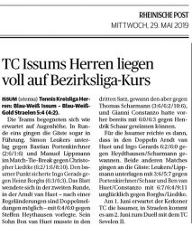 190529 TC Issums Herren liegen voll auf Bezirksliga-Kurs