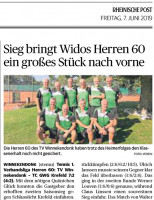 190607 Sieg bringt Widos Herren 60 ein großes Stück nach vorne