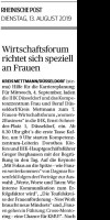 190813 Wirt­schafts­fo­rum rich­tet sich spe­zi­ell an Frau­en